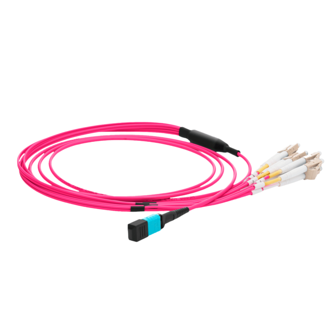 MPO to 4/6/8/24X LC/SC/CS/FC / UPC/APC-duplex Breakout multimode OM4 cable - Image 2